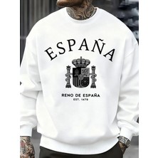 Espana Country Prints Erkek Kazakları Yumuşak Günlük Tişörtler Sonbahar Büyük Beden Sokak Giy