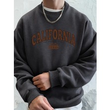 Kaliforniya Abd Baskı Erkek Tişörtü Kış Polar Sıcak Kapüşonlular Kore Büyük Boy Bisiklet Yaka