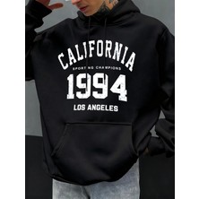 Kaliforniya Mektubu 1994 Baskılar Hoodies Erkekler Sonbahar Moda Cep Hoody Rahat Polar Street