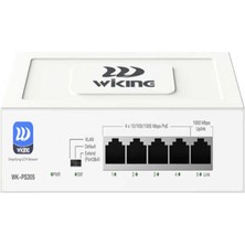 Wiking Wıkıng WK-PS305 4 Port 1000MBPS Poe Ports And +1 Port 1000MBPS RJ45 Uplınk Ports Swıtch (Yönetilemez)