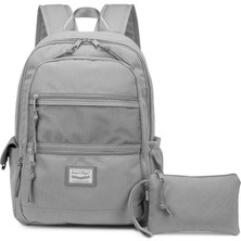 Smart Bags Sırt Çantası Okul Boyu Kalem Kutusu Hediyeli 3237 - Vizon
