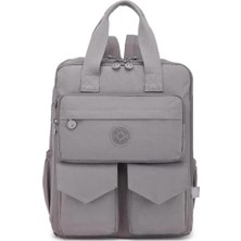Smart Bags Büyük Boy Krinkıl Kumaş Sırt Çantası BC 1175 - Gri