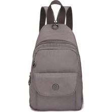 Smart Bags Krinkıl Kumaş Kadın Sırt Ve Göğüs Çantası BC 1237 - Koyu Gri
