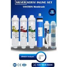 Watermelon SİLVER Serisi Kapalı Kasa Su Arıtma Cihazı Uyumlu 80 Gpd VONTRON Membranlı 10 Aşama Filtre Seti