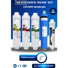 Watermelon SİLVER Seri Kapalı Kasa Su Arıtma Cihazı Uyumlu Inline 5 Aşamalı Vontron Membranlı Set