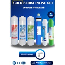 Watermelon GOLD Serisi Kapalı Kasa 6 Aşama Vontron Membranlı PH Alkalin Takviyeli Filtre Bakım Seti