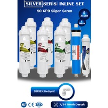 Watermelon Kapalı Kasa Su Arıtma Cihazı Uyumlu SİLVER Serisi 80 Gpd Süper Sarım Membranlı 5 Aşama Yıllık Filtre Seti