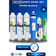 Watermelon SİLVER Seri Kapalı Kasa Su Arıtma Cihazı Uyumlu Inline 5 Aşamalı Vontron Membranlı Set
