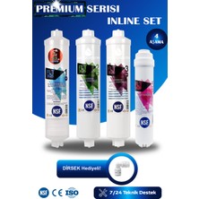 Watermelon Premium Seri Kapalı Kasa Su Arıtma Cihazı Yeni N Sf'li 4 Aşamalı Inline Filtre Seti