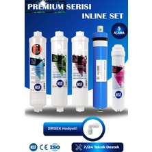 Watermelon Premium Serisi Su Arıtma Cihazı Yeni N Sf'li 5 Aşamalı Vontron Membranlı Inline Filtre Seti