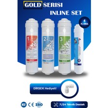 Watermelon GOLD Serisi Kapalı Kasa Su Arıtma Cihazı Uyumlu 4 Aşama Membransız Filtre Bakım Seti