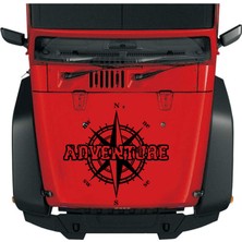Sticker Usta Adventure Pusula 4x4 Offroad Kamp Avcı Araba Oto Karavan Sticker 00052