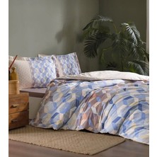 Özdilek Ranforce Cuatro Bordes Mavi Tek Kişilik Nevresim Takımı