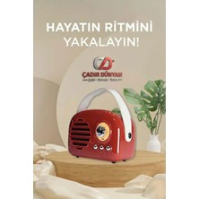 Çadır Dünyası KTS-1682 Retro Tasarım Taşınabilir Bluetooth Hoparlör - Fm Radyo & USB Destekli