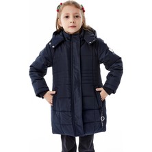 Benitto Kids Kız Çocuk Kapüşonlu Kışlık Şişme Mont 51355