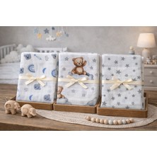 Pico Baby Çok Amaçlı Müslin Örtü & Battaniye / 3'lü Set / %100 Pamuk / Oeko-Teks Sertifikalı /  80X80 cm