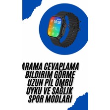 Akıllı Saat Sağlık Takibi Kalp Atışı Adımsayar Ultra Yeni Nesil Nefes Egzersizi