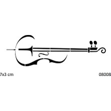 Airbrush Tattoo Keman Yapışkanlı Stencil Süsleme ve Boyama Kalıbı