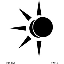 Airbrush Tattoo Güneş Tutulması Yapışkanlı Stencil Süsleme ve Boyama Kalıbı