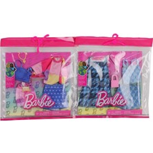 GWF04 Barbie'nin Kıyafet Koleksiyonu 2'li Paketler / +3 Yaş