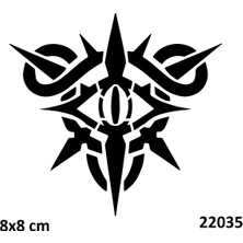 Airbrush Tattoo Tribal Tepe Göz Yapışkanlı Stencil Süsleme ve Boyama Kalıbı