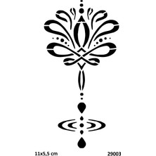 Airbrush Tattoo El Kına Deseni Yapışkanlı Stencil Süsleme ve Boyama Kalıbı