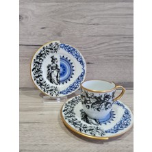 Konyax Artemis Porselen 6 Kişilik 12 Parça Türk Kahve Takımı