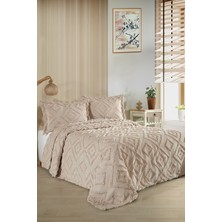 Bir Home Melodi Iskandinav Çift Kişilik Bohem Püsküllü Yatak Örtüsü Seti 240X250 cm