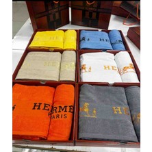 Evlium 2'li Kadife Jakarlı Logolu Plaj Havlusu