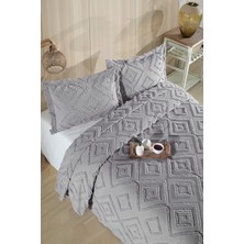 Bir Home Melodi Iskandinav Çift Kişilik Bohem Püsküllü Yatak Örtüsü Seti 240X250 cm