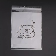 İğne İzi Bantlı Şeffaf Desenli Poşet Opp 10X10 cm 95 Adet