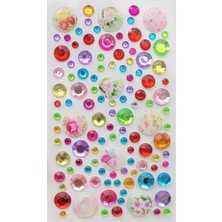 Hype Store Giraffe Sticker Taş Yapışkanlı Saç, Yüz, Tırnak, Makyaj ve Süs Taşı Işıltılı Parlak (Desenli, Yuvarl