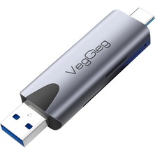 Hype Store Veggieg Type-C ve USB 3.0 Sd-Microsd Tf Kart Okuyucu
