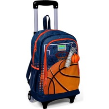 Hype Store High Işıklı Tekerlekli Turuncu Lacivert Basketbol Çekçek Okul Çantası - Erkek Çocuk