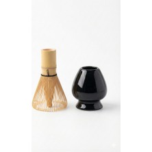 Aquasedna 2'li Matcha Hazırlama Seti - Bambu Whisk (Chasen) ve Şekil Koruyucu Stand (Kusenaoshi)