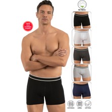 Özkan Underwear Özkan 11226 5'li Paket Erkek %95 Pamuklu Likralı Süprem Kumaş Karışık Renk Esnek Rahat Boxer Şort