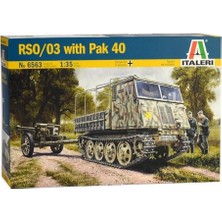 Italeri 6563S 1/35 Ölçek, Rso/03 Pak 40'lı Paletli Askeri Araç, Plastik Model Kiti