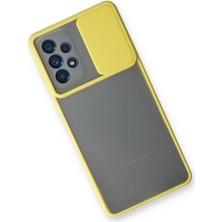 Olinea Newface Galaxy A53 5g Kılıf Palm Buzlu Kamera Sürgülü Silikon - Sarı