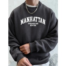 Manhattan Üst Batı Bölgesi New York Desen Giyim Unisex Rahat Günlük Kapüşonlular Polar Sonbah