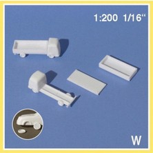 Schulcz 330441 1/200 Ölçek, Kasalı Kamyon-3 Akslı-Beyaz-2 Adet