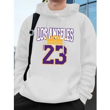 Los Angeles 23 Baskı Erkek Kapüşonlular Sonbahar Cepli Tişörtler Temel Polar Sıcak Büyük Bede