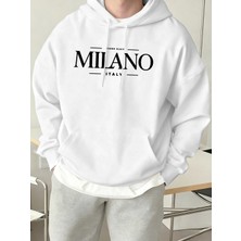 Miano Olait Milano Italya Baskılar Temel Giysiler Sokak Giyimi Çift Polar Günlük Giyim Sokak