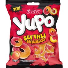 Ülker Yupo Jelly Şeftali Halkası - 70 Gram - 24 Adet