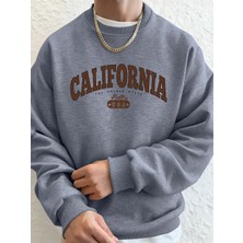 Kaliforniya Abd Baskı Erkek Tişörtü Kış Polar Sıcak Kapüşonlular Kore Büyük Boy Bisiklet Yaka