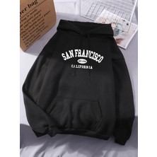 Sanfrancisco EST.1776 Kaliforniya Mektup Baskı Kadın Kapüşonlular Hip Hop Gevşek Hoody Kapşon