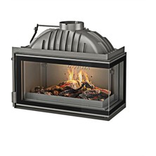 Sandıktan Al Invicta 800 Foyer Angle Sağ Açık (Klapeli) Şömine Haznesi , Ithal Fransız Döküm Şömine Hazne