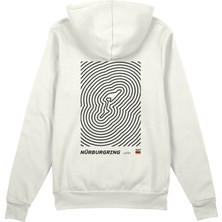 The Lucid Lab Nürburgring Artwork Oversize Hoodie - Beyaz