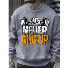 Asla Pes Etme Fitness Tasarım Erkek Kazak Hip Hop Moda Spor Giyim Bisiklet Yaka Polar Kazakla