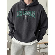 California Est 1989 Baskı Moda Kapüşonlu Üst Unisex Sonbahar Polar Giysiler Gevşek Cepli Tişö