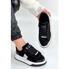 Erbilden Ceans Siyah Süet Bağcıklı Spor Ayakkabı